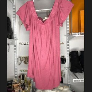 Blush off the shoulder